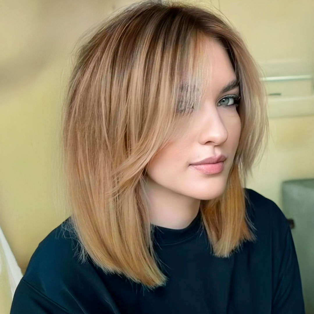Adorno para el cabello de 14” con flequillo y base de seda