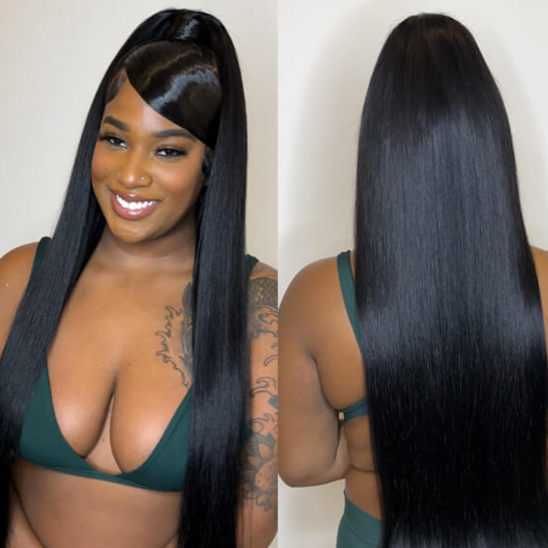 Upgraded Skinlike HD Lace Straight 13x6/13x4 Frontal Wig - Invisible Knot Human Hair - 10 / 13x4 HD Lace / 150% - Lyvelle