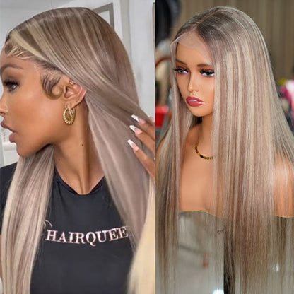 Premium Lace Front Human Hair Wig with Exclusive Blonde Highlights #P18/613 - Available Now! - 16 / 13x4 HD Lace / Body Wave 180% Density - Lyvelle