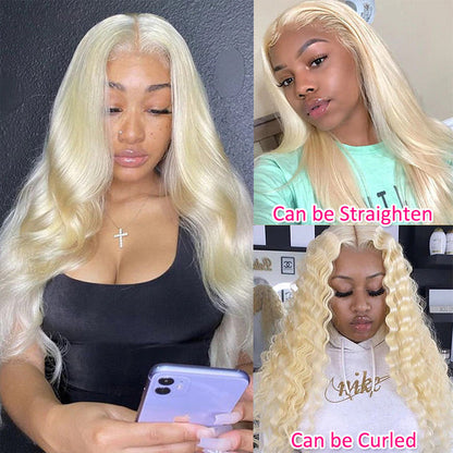 613 Blonde Body Wave Wig with 13x4 HD Transparent Lace Frontal - Human Hair Wig for Women - 12 / 150% - Lyvelle