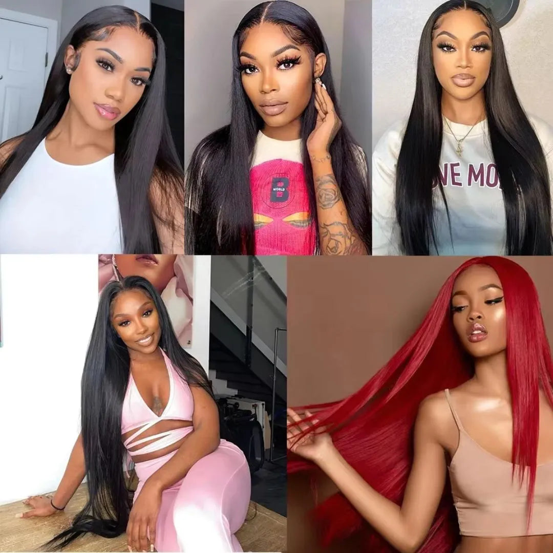 Straight Brazilian Virgin Human Hair Bundles – 3 Pieces, 10-40 Inches - 10" 10" 10" - Lyvelle