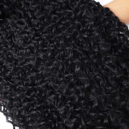 Synthetic Jerry Curl Hair Extensions – Kinky Curly, Heat-Resistant, 26-28 Inch - 26" / Natural Black - 1B / 3 Pcs - Lyvelle