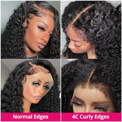 Afro Kinky Curly Wig – 250% Density, 13x6 HD Lace, Natural 4C Human Hair - 10" / 4x4 Closure Wigs / 150% - Lyvelle