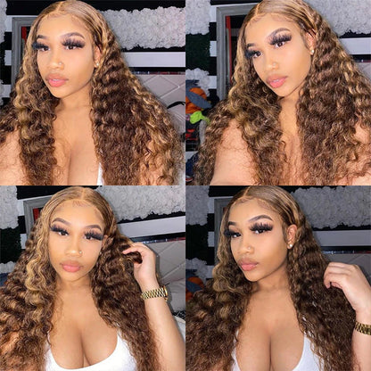 Glueless HD Lace Deep Wave Frontal Wig - 13x4 & 13x6 with Pre-Plucked Hairline - 14 / 13x4 Lace / 150% - Lyvelle