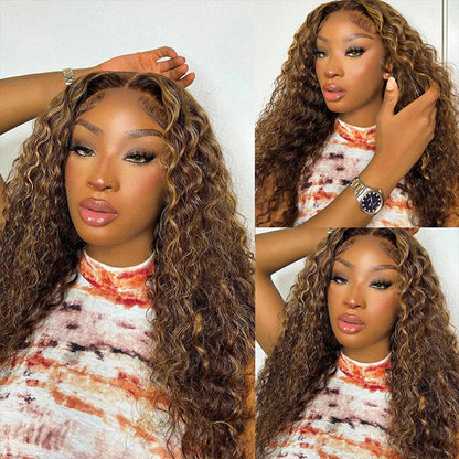 Glueless HD Lace Deep Wave Frontal Wig - 13x4 & 13x6 with Pre-Plucked Hairline - 14 / 13x4 Lace / 150% - Lyvelle