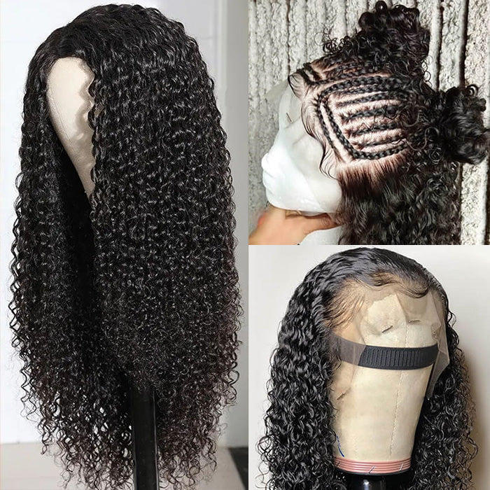 Pre-Plucked Curly 13x4 HD Lace Frontal Human Hair Wig - 16 / 150% / S-21.5 - Lyvelle