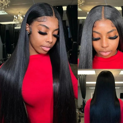 Straight HD Lace Wig – 13x6 / 5x5, 200% Density, 30-40 Inch Brazilian Human Hair - 20" / 13x6 HD Frontal Wig / 180% - Lyvelle