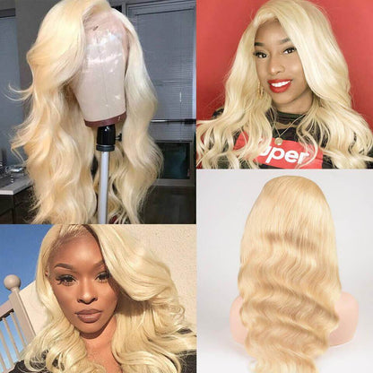 613 Blonde Body Wave Wig with 13x4 HD Transparent Lace Frontal - Human Hair Wig for Women - 12 / 150% - Lyvelle