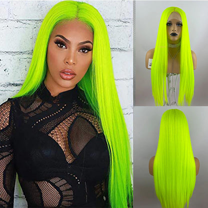 13X4 HD Lace Green Long Straight Wig for Fashion-Forward Women with Natural Hairline - 12 / 150% - Lyvelle