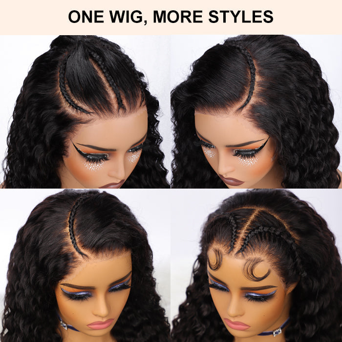 Realistic 13x4 HD Lace Front Wig - Deep Wave Human Hair with Skin-Like Finish, Invisible Bleached Knots, and Pre-Plucked Hairline - 12 / 13x4 Uncut HD Lace / 150% - Lyvelle