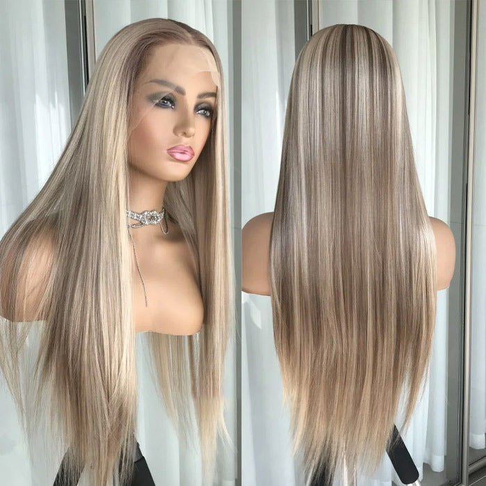 Barbie-Inspired Blonde Highlight Lace Front Wig #18/613 - HD Transparent 13x4/13x6 Human Hair Frontal Wig - 14 / 5x5 Pre Cut Glueless / Body Wave - Lyvelle