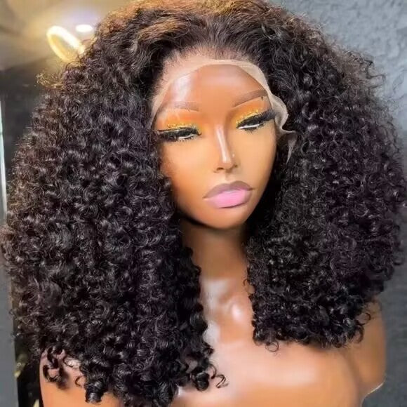 250% Density Curly HD Lace Front Wig - Pre-Bleached, Glueless, Ready to Wear Human Hair - 16 / 8x5 Lace Wear Go / 250% Same with Picture(what you see what you get) - Lyvelle