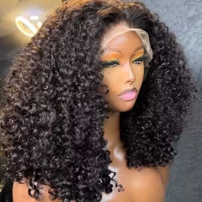 250% Density Curly HD Lace Front Wig - Pre-Bleached, Glueless, Ready to Wear Human Hair - 16 / 8x5 Lace Wear Go / 250% Same with Picture(what you see what you get) - Lyvelle