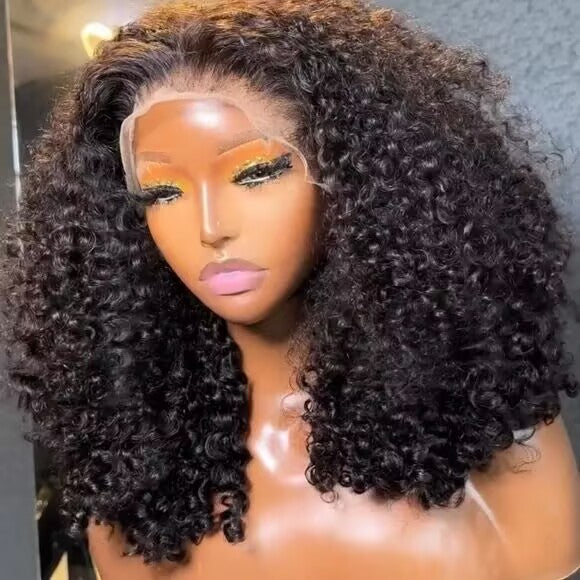 250% Density Curly HD Lace Front Wig - Pre-Bleached, Glueless, Ready to Wear Human Hair - 16 / 8x5 Lace Wear Go / 250% Same with Picture(what you see what you get) - Lyvelle