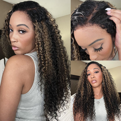 HD Lace Front Curly Wig with Pre-Bleached Knots - 4C Edges, Glueless, Ready to Wear - 12 / 🔥8x5 Pre Cut Lace - Lyvelle