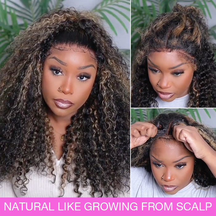 HD Lace Front Curly Wig with Pre-Bleached Knots - 4C Edges, Glueless, Ready to Wear - 12 / 🔥8x5 Pre Cut Lace - Lyvelle