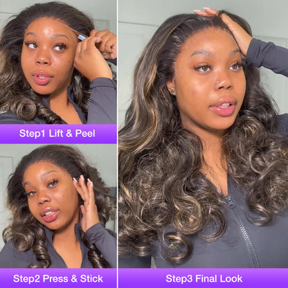 Glueless 13x6 Full Transparent Lace Front Wig - Body Wave Style, Ready to Wear - 16 / 13x4 Lace / 150% - Lyvelle