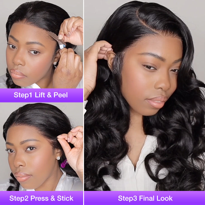 Glueless 13x6 Pre-Cut Lace Frontal Wig - Super Secure 3D Body Wave, Real Ear-to-Ear Fit - 18 / 13x4 Pre-All Wig / 150% - Lyvelle