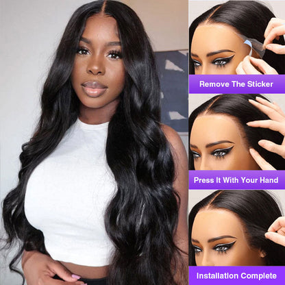 3D Body Wave 13x4 Pre-Bleached Lace Frontal Wig with Ear-to-Ear Coverage and Pre-Cut Lace for Ultimate Secure Fit - 18 / 13x4 Lace 220% Wig / No Baby Hair(40Pcs Free Ear Tape) - Lyvelle