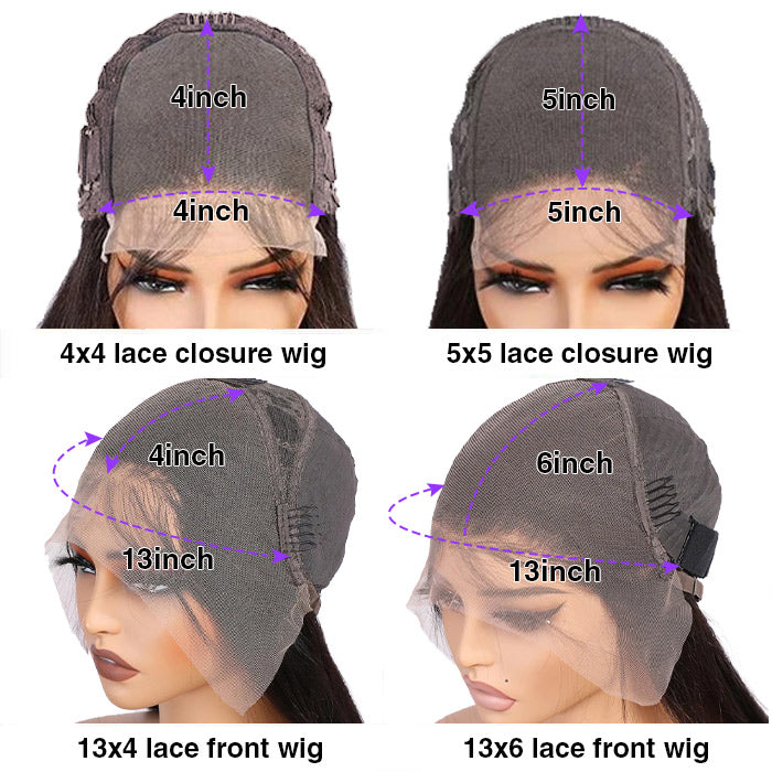 HD Lace Human Hair Wigs with Curtain Bangs and Body Wave - 13x4/13x6 Glueless Design with Pre-Bleached Knots - 16 / 5x5 Pre Cut Lace / 150% - Lyvelle