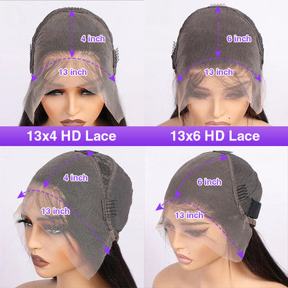 Skin Melt HD Lace Body Wave 13x4 Lace Front Human Hair Wig with Real Transparent Lace - 10 / 13x4 HD Lace / 150% - Lyvelle