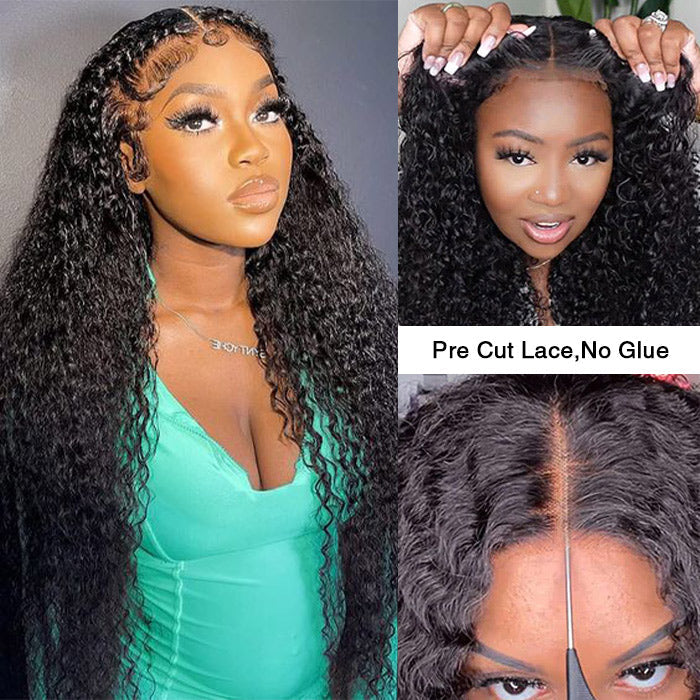 Glueless Curly Lace Front Wig - 13x4 Pre-Cut Ear-to-Ear with Pre-Bleached & Pre-Plucked Features - 12 / 13x4 Pre Cut Lace / 150% - Lyvelle