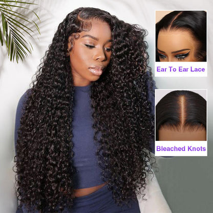 Glueless Curly Lace Front Wig - 13x4 Pre-Cut Ear-to-Ear with Pre-Bleached & Pre-Plucked Features - 12 / 13x4 Pre Cut Lace / 150% - Lyvelle