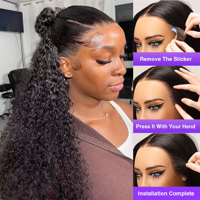 Glueless Curly Lace Front Wig - 13x4 Pre-Cut Ear-to-Ear with Pre-Bleached & Pre-Plucked Features - 12 / 13x4 Pre Cut Lace / 150% - Lyvelle