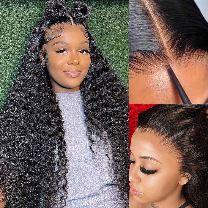 13x6 Glueless Deep Wave Lace Frontal Wig - Pre-Cut Ear-to-Ear Lace - 12 / 13x4 Pre-All Wig / 150% - Lyvelle