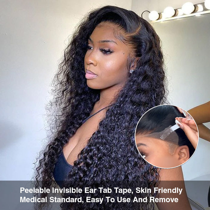 13x6 Glueless Deep Wave Lace Frontal Wig - Pre-Cut Ear-to-Ear Lace - 12 / 13x4 Pre-All Wig / 150% - Lyvelle