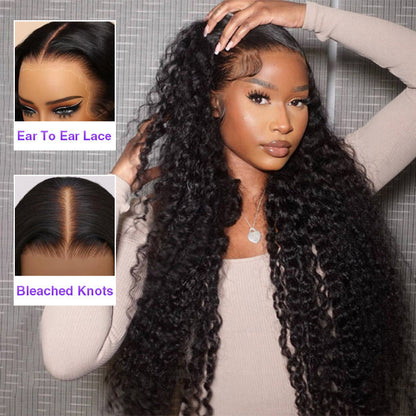 13x6 Glueless Deep Wave Lace Frontal Wig - Pre-Cut Ear-to-Ear Lace - 12 / 13x4 Pre-All Wig / 150% - Lyvelle