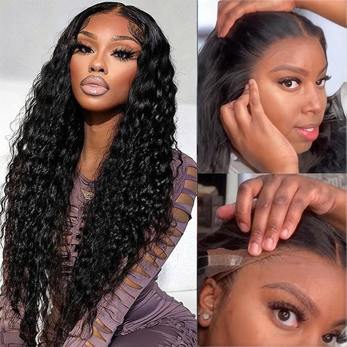 13x6 Glueless Deep Wave Lace Frontal Wig - Pre-Cut Ear-to-Ear Lace - 12 / 13x4 Pre-All Wig / 150% - Lyvelle