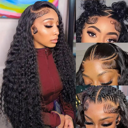 13x6 Glueless Deep Wave Lace Frontal Wig - Pre-Cut Ear-to-Ear Lace - 12 / 13x4 Pre-All Wig / 150% - Lyvelle