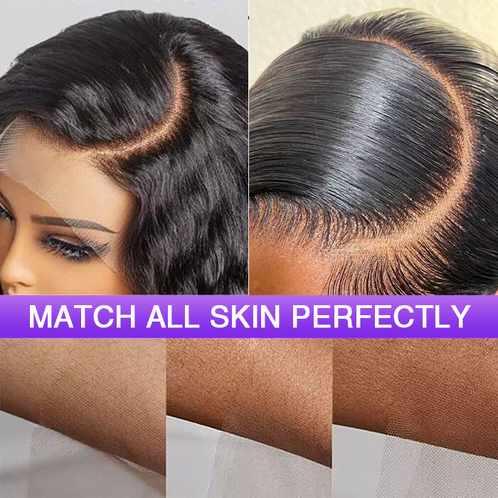 13x4 Lace Front Deep Wave HD Human Hair Wig with Pre-Plucked Hairline - Long C Part Style - 16 / Left C Part / 13x4 Lace 180% - Lyvelle