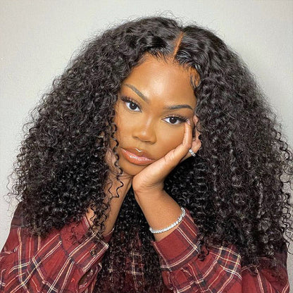 250% Density Curly HD Lace Front Wig - Pre-Bleached, Glueless, Ready to Wear Human Hair - 16 / 8x5 Lace Wear Go / 250% Same with Picture(what you see what you get) - Lyvelle