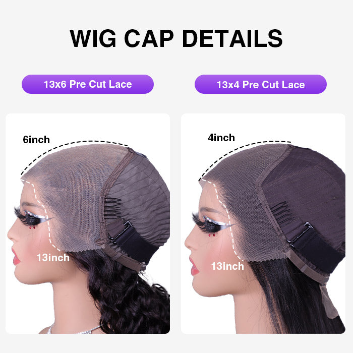 Glueless 13x6 Pre-Cut Lace Frontal Wig - Super Secure 3D Body Wave, Real Ear-to-Ear Fit - 18 / 13x4 Pre-All Wig / 150% - Lyvelle