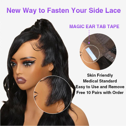 3D Body Wave 13x4 Pre-Bleached Lace Frontal Wig with Ear-to-Ear Coverage and Pre-Cut Lace for Ultimate Secure Fit - 18 / 13x4 Lace 220% Wig / No Baby Hair(40Pcs Free Ear Tape) - Lyvelle