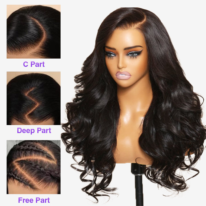 Glueless 13x6 Pre-Cut Lace Frontal Wig - Super Secure 3D Body Wave, Real Ear-to-Ear Fit - 18 / 13x4 Pre-All Wig / 150% - Lyvelle