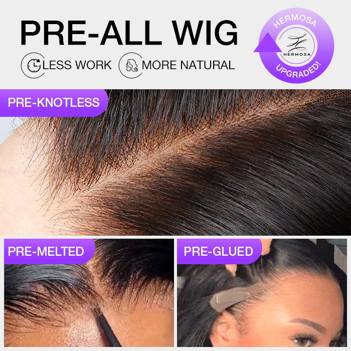 13x6 Pre-Cut & Pre-Bleached Glueless Straight Frontal Wig – Easy On and Off! - 12 / 13x4 Pre-All Wig / 150% - Lyvelle