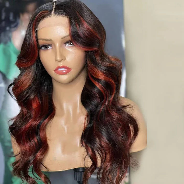 P1B/350 Body Wave Human Hair Wig with 13x4 HD Lace Frontal - Pre-Plucked - 16 / 13x4 Lace / 150% - Lyvelle