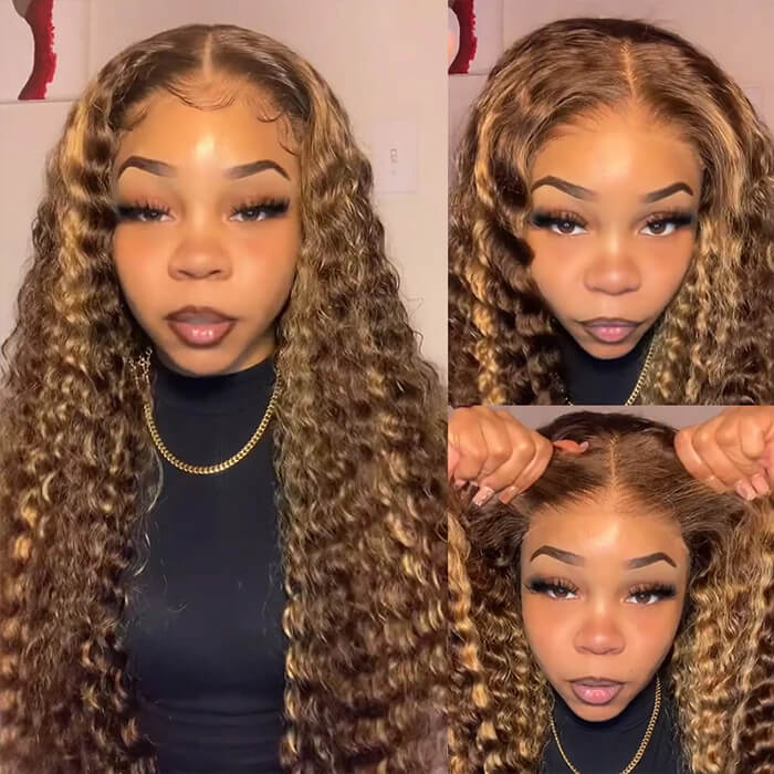 Glueless HD Lace Deep Wave Frontal Wig - 13x4 & 13x6 with Pre-Plucked Hairline - 14 / 13x4 Lace / 150% - Lyvelle