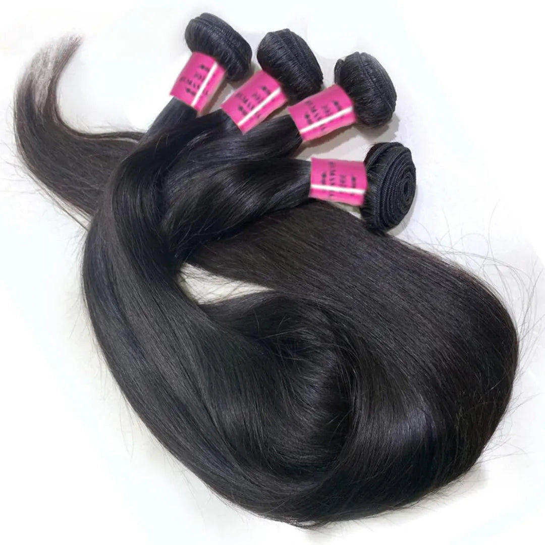 Straight Brazilian Human Hair Bundles – 10-40 Inch Weave Extensions - 10" | 1 PC - Lyvelle