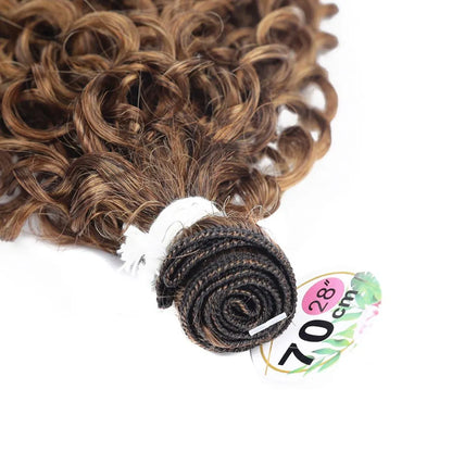 Synthetic Jerry Curl Hair Extensions – Kinky Curly, Heat-Resistant, 26-28 Inch - 26" / Natural Black - 1B / 3 Pcs - Lyvelle