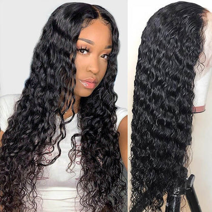 Effortless 13x4 Water Wave HD Lace Frontal Wig – No Glue Needed, Invisible Knots for a Seamless Look - 12 / Medium Brown Lace / 150% - Lyvelle