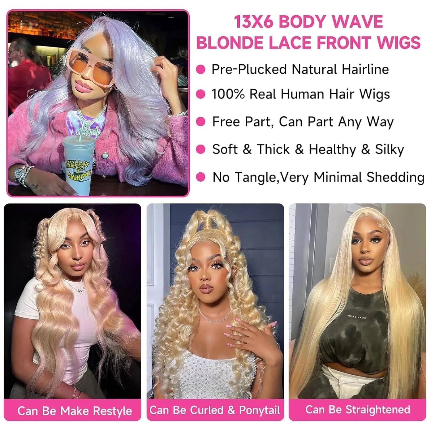 613 Blonde Body Wave HD Lace Front Wig – 13x6 Remy Human Hair - 8" / 13x4 HD Frontal Wig / Body Wave - Lyvelle