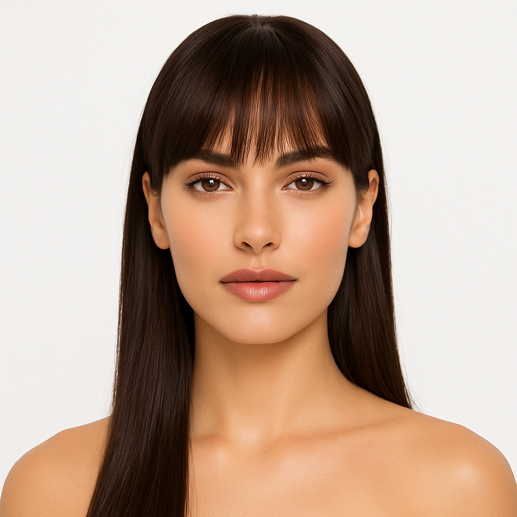 Natural Human Hair Clip-In Bangs with Temples – 100% Human Hair
