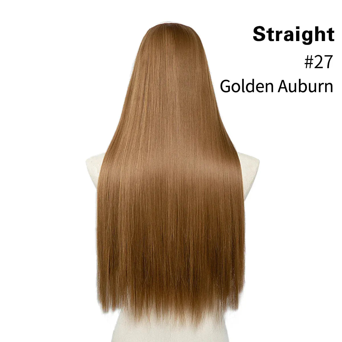 U-Part Straight Clip-In Hair Extensions – Natural Volume and Length - 24" / Straight / Golden Auburn 1 - Lyvelle