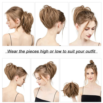 Curly Hair Bun Scrunchie – Instant Volume &amp; Effortless Style - 10H86 - Lyvelle