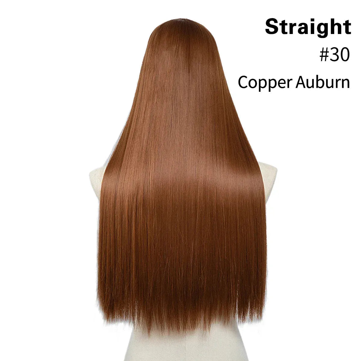 U-Part Straight Clip-In Hair Extensions – Natural Volume and Length - 24" / Straight / Copper Auburn 1 - Lyvelle