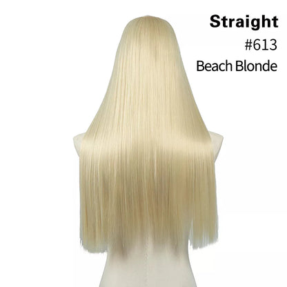 U-Part Straight Clip-In Hair Extensions – Natural Volume and Length - 24" / Straight / Beach Blonde - Lyvelle